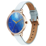 Titan Women's Quartz Analog Watch Gradient Mother of Pearl Blue Dial With Leather Strap, 2705WL01