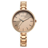 Titan Purple Stackables Women's Watch Analog Two-Toned Dial with Rose Gold Stainless Steel Band, 2714WM01