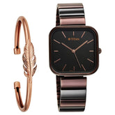 Titan TI-2715KM01 black dial women watch