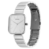 Titan Purple Stackables Women's Watch Analog White Dial With Silver Stainless Steel Band, 2715SM01