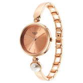 Titan Raga Power Pearls Analog Women's Watch, Rose Gold With Dial Rose Gold Stainless Steel Pearl Strap, 2720WM01