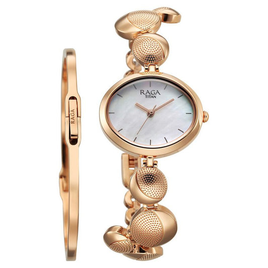 Titan, Women, Analog, Watch, Mother of pearl Dial, Stainless steel Strap, 2721WM01