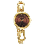 Titan Raga Collection Champagne Dial Gold Stainless Steel Strap Watch for Women, 2727YM01