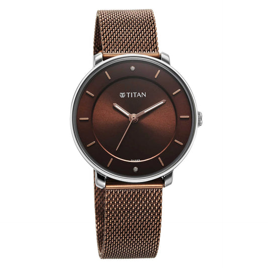 Titan, Men's, Analog Watch, Brown Dial, TI-2728KM02