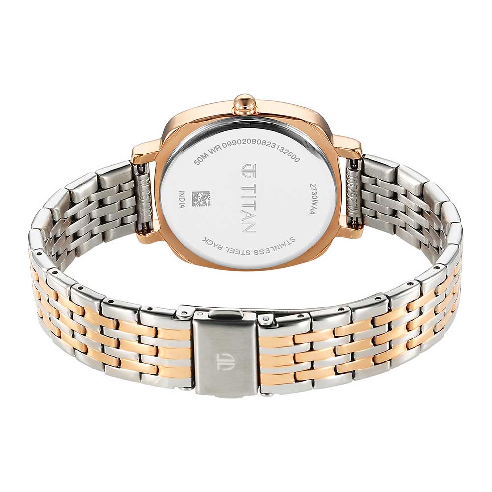 Titan, Men's, Analog Watch, Silver Dial, with Stainless Steel Band, TI-2730KM01