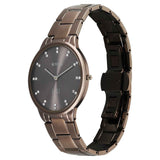 Titan Women's Analog Watch, Brown Dial with Stainless Steel Band, 2734QM05