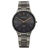 Titan Women's Analog Watch, Black Dial with Stainless Steel Band, 2734QM07
