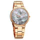Titan Edge Metal Ladies Allure Women's Watch Analog Rich Mother Of Pearl Dial With Rose Gold Stainless Steel Band, 2734WM02