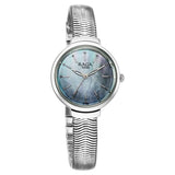 Titan Raga Women's Analog Watch Mother Of Pearl Dial With Silver Stainless Steel Band, 2737SM01