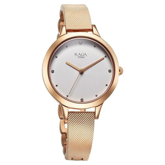 Titan, Men's, Analog Watch, Gold Dial, with Stainless Steel Band, TI-2754WM01