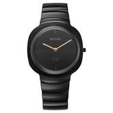 Titan Edge Squircle Quartz Analog Women's Watch with Black Dial and Ceramic Strap, 2757NC01