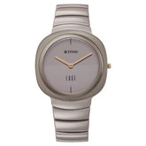 Titan Edge Squircle Quartz Analog Women's Watch with Cream Dial and Ceramic Strap, 2757QC03