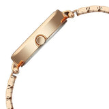 Titan Women's Watch Analog Silver Dial with Rose Gold Stainless Steel Band, 2758WM01