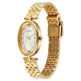 Titan Women's Watch Analog Silver Dial with Gold Stainless Steel Band, 2758YM01