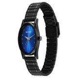 Titan Women's Watch Analog Blue Dial with Black Stainless Steel Band, 2759NM01