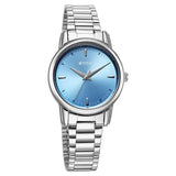 Titan Women's Watch Analog Blue Dial with Silver Stainless Steel Band, 2760SM02