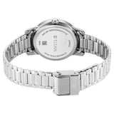 Titan Women's Watch Analog Blue Dial with Silver Stainless Steel Band, 2760SM02