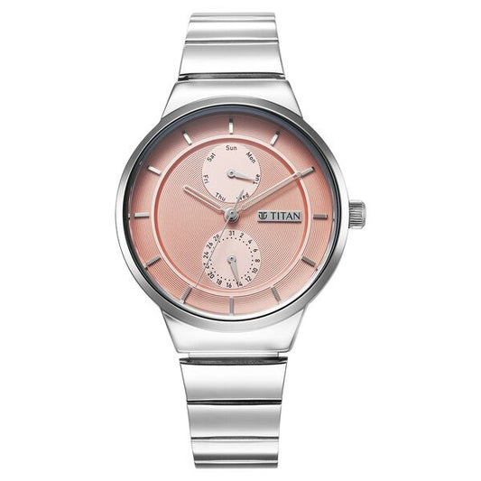 Titan, Women, Analog, Watch, Pink Dial, Stainless steel Strap, 2761SM02