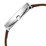 Titan Neo Women's Watch Analog Mother of Pearl Dial with Brown Leather Strap, 2763SL01