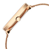 Titan Neo Women's Watch Analog Mother of Pearl Dial with Rose Gold Mesh Band, 2763WM01