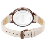Titan Women's Watch Analog Brown Dial with Beige Leather Strap, 2764QL01