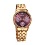 Titan Analog Women's Watch With Purple Dial and Rose Gold Stainless Steel Strap, 2765WM01