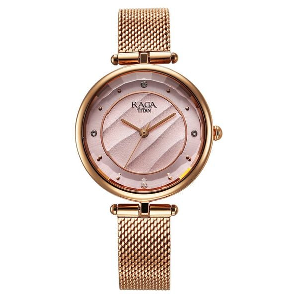 Titan, Women, Analog, Watch, Pink Dial, Stainless steel Strap, 2773WM01