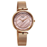 Titan Raga Women's Analog pink dial with Rosegold Stainless Steel Mesh Band, 2737WM01