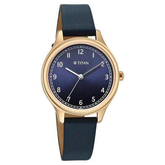 Titan, Men's, Analog Watch, Blue Dial, with Leather Band, TI-2781WL01