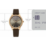 Titan Women's Analog Watch Grey Dial With Brown Leather Strap , 2781WL02