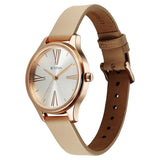 Titan Women's Analog Watch Silver Dial With Beige Leather Strap , 2781WL03