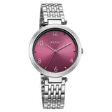Titan Workwear Quartz Analog Women's Watch with Purple Dial and Stainless Steel Strap, 2783SM01