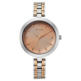 Titan, Women, Analog, Watch, Gold Dial, Stainless steel Strap, 2969KM01