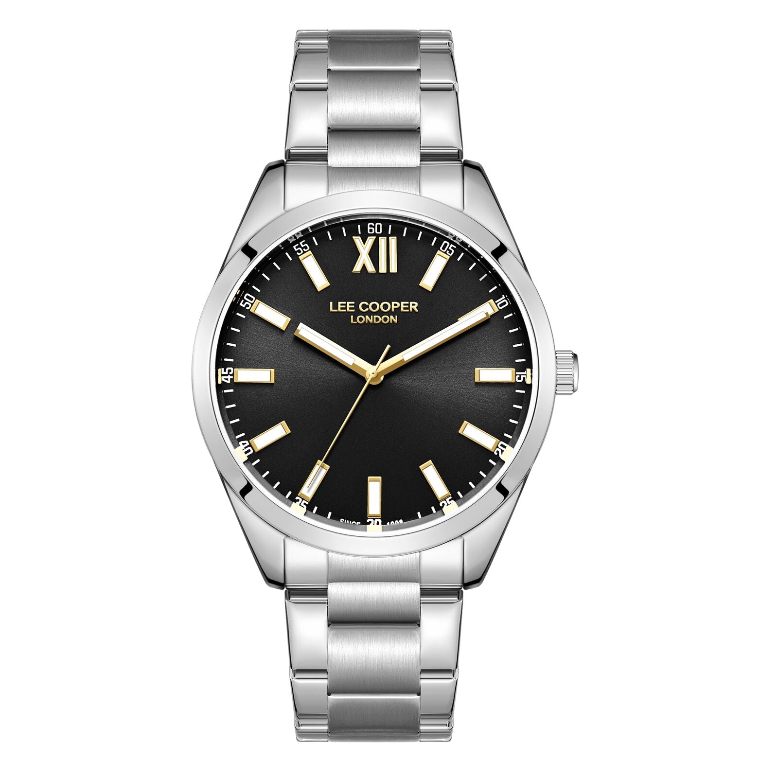 Lee Cooper, Men's, Analog Watch, Black Dial, with Stainless Steel Band, LE-LC08015.350