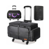 Ikarao Rolling Speaker Bag with 10mm Thick Padding and Folding Hand Truck, IK-X1TRLYBAG