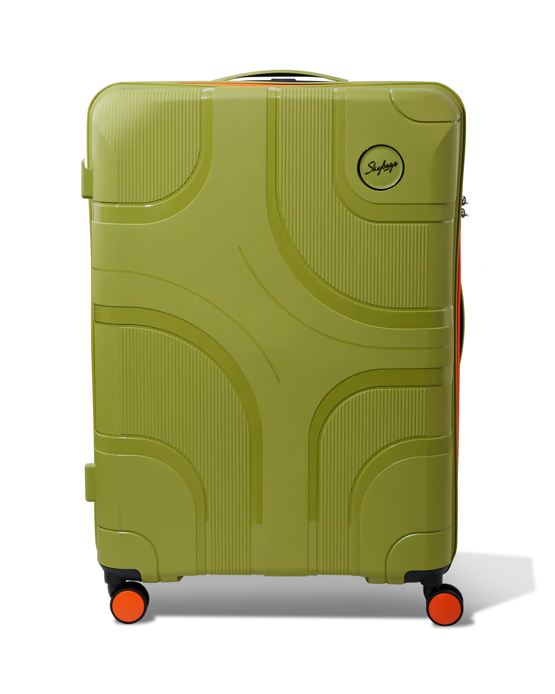 Skybags 76cm, 8 Wheel Hard Case Trolley, Moss Green, CUBISM76MOS Large check-in size luggage