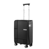 Carlton Globetrotter 55cm 360° 8 Wheel Hard Top Trolley-Black, GLOBETROTTERT55BLK