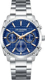 Lee Cooper Men's Multifunction Watch with Dark Blue Dial and Stainless Steel Band, LC08348.391