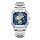 Beverly Hills Polo Club Men's Automatic Watch Analog Blue Dial with Silver Stainless Steel Band, BP3799X.390