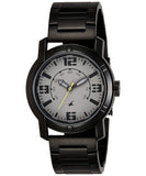 Fastrack Men's Watch Analog, White Dial Black Stainless Steel  Strap, 3021NM01