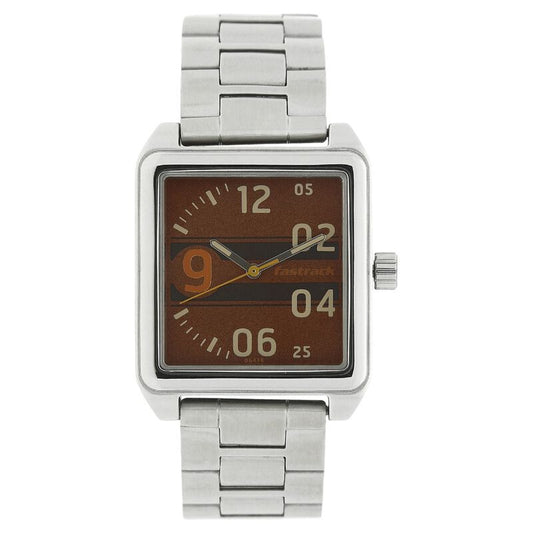 Fastrack, Men's, Analog Watch, Silver Dial, with Stainless Steel Band, FA-3164SM02