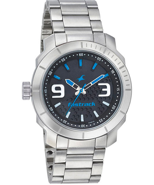 Fastrack, Men's, Analog Watch, Black Dial, with Stainless Steel Band, FA-3168SM02