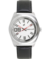 Fastrack, Men's Watch Analog, White Dial Leather Strap, 3174SL02