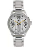 Fastrack, Men's Watch Varsity Collection Analog, White Dial Silver Stainless Steel Strap, 3177SM02