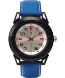 Fastrack, Men's Watch Analog, Silver Dial Blue Leather Strap, 3182KL26
