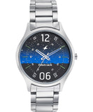 Fastrack, Men's Watch Space Rover Collection Analog, Blue Dial Silver Stainless Steel Band, 3184SM04