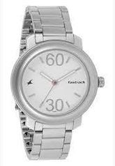 Fastrack, Men's Watch Analog, White Dial Silver Stainless Steel Strap, 3222SM01