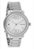Fastrack, Men's Watch Analog, White Dial Silver Stainless Steel Strap, 3222SM01