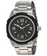 Fastrack, Men's Watch FastFit Collection Analog , Black Dial Silver Stainless Steel Band, 3225KM02
