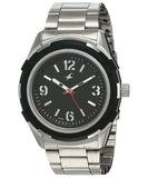 Fastrack, Men's Watch FastFit Collection Analog , Black Dial Silver Stainless Steel Band, 3225KM02
